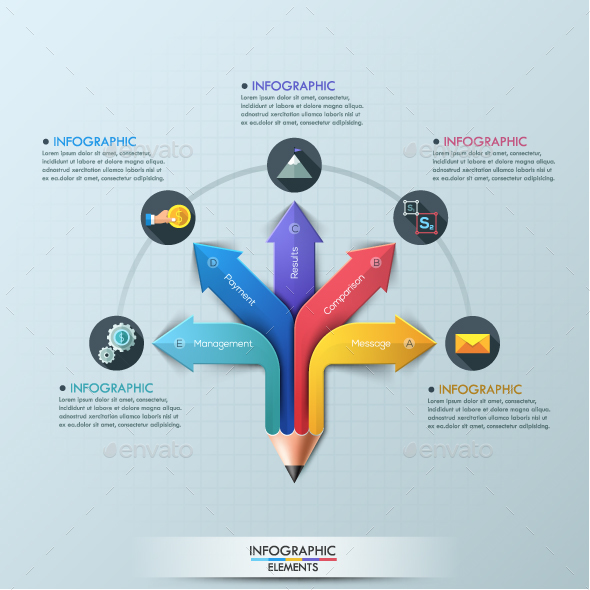 Modern Infographic Pencil Concept - Infographics