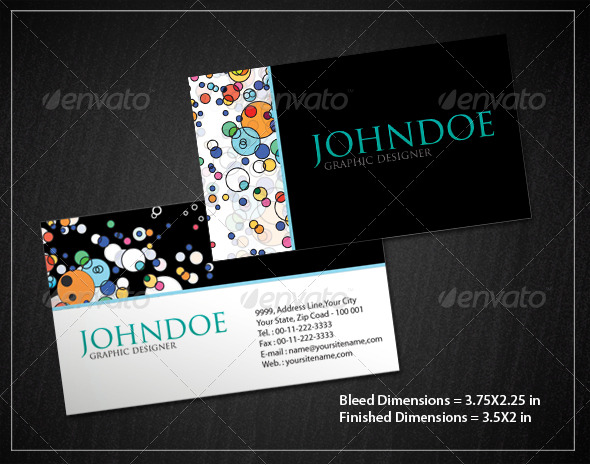 Bubble Pattern Business Card Set - Creative Business Cards