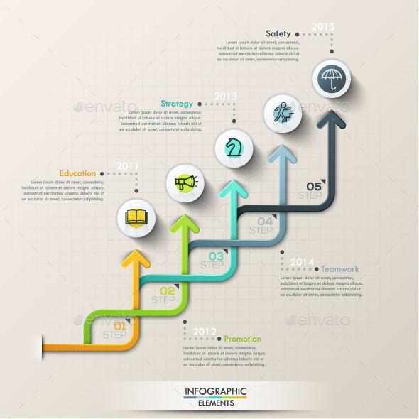 Modern Infographic Paper Arrows Template - Infographics