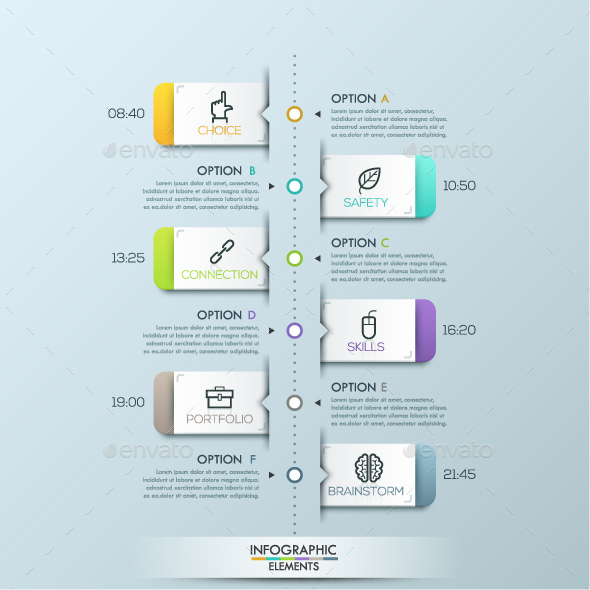 Modern Infographic Paper Timeline