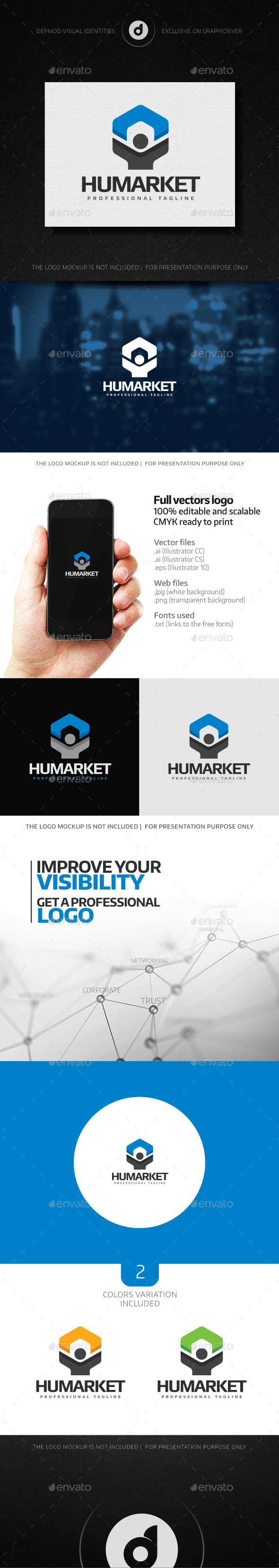 Humarket - Humans Logo Templates
