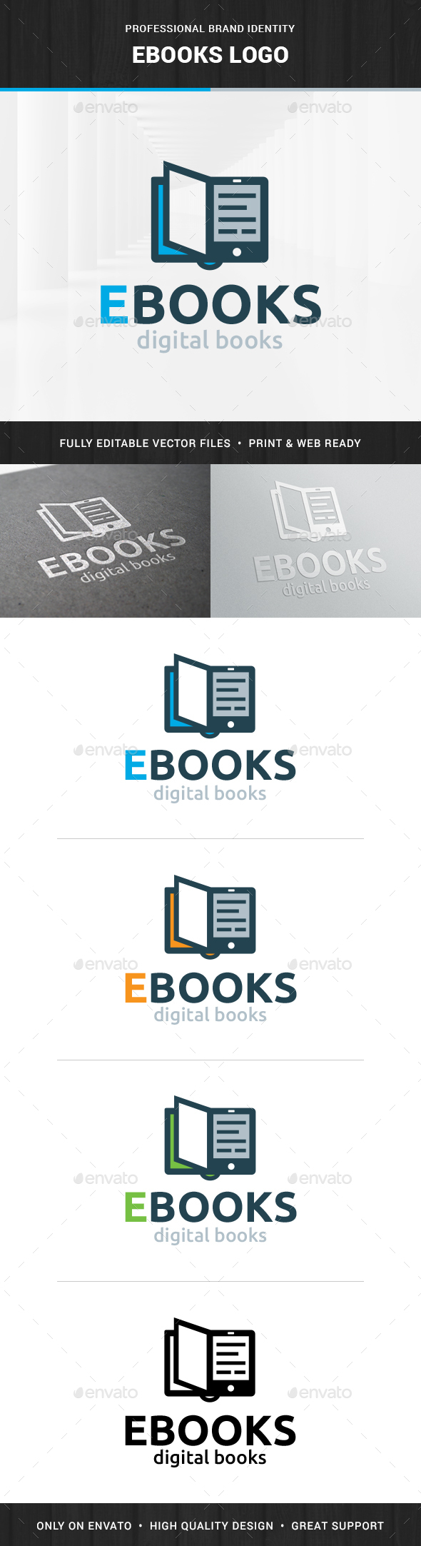 Ebooks Logo Template - Objects Logo Templates
