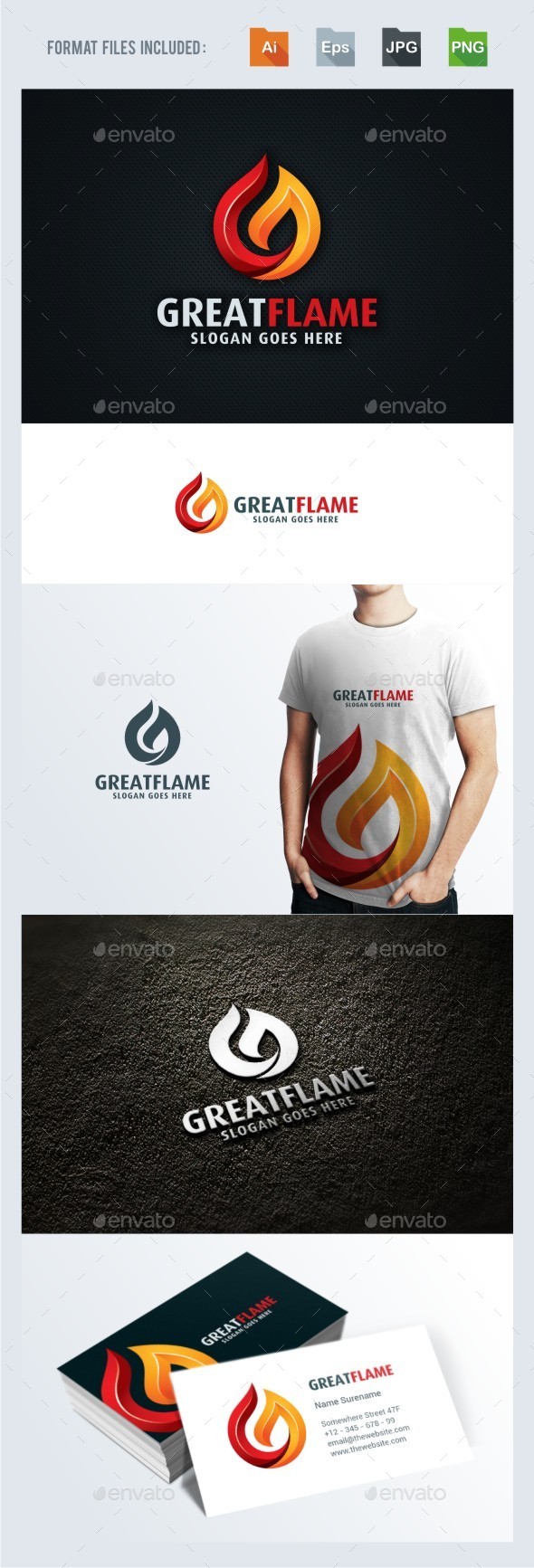 G Letter - Flame Logo Template - Letters Logo Templates