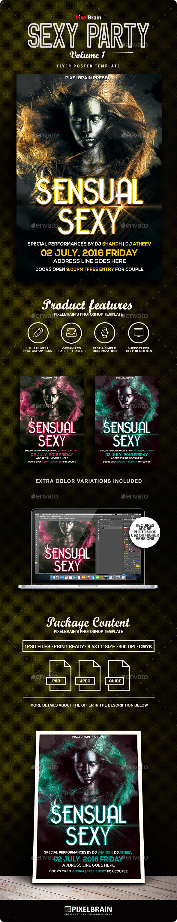 Sexy Party Flyer/Poster Vol. 1 - Flyers Print Templates