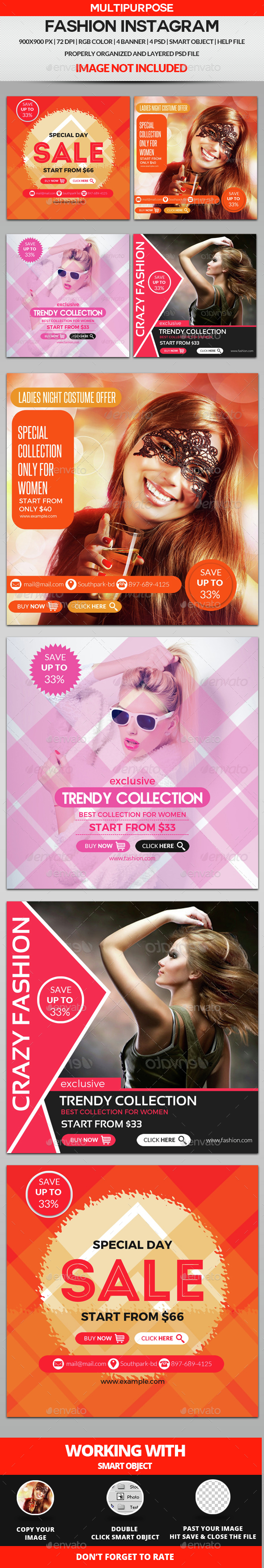 Fashion Instagram - Banners & Ads Web Elements