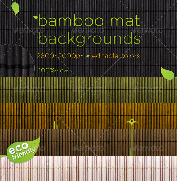 Bamboo Mat Natural Backgrounds - Wood Textures