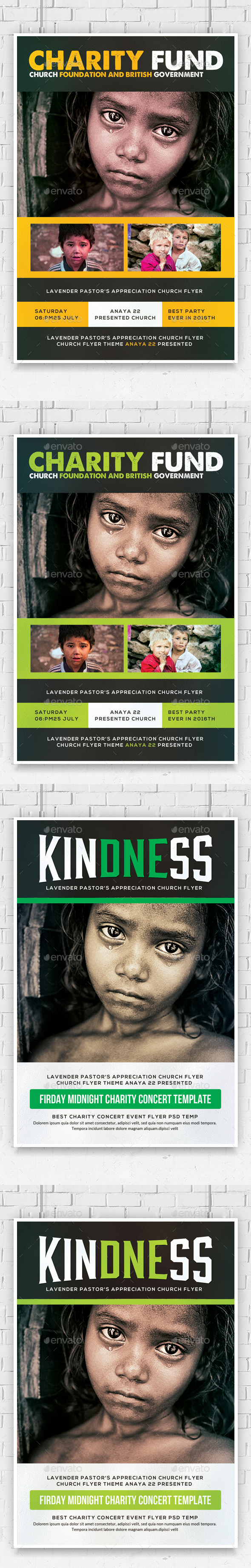 Charity Donation Flyers Bundle - Church Flyers