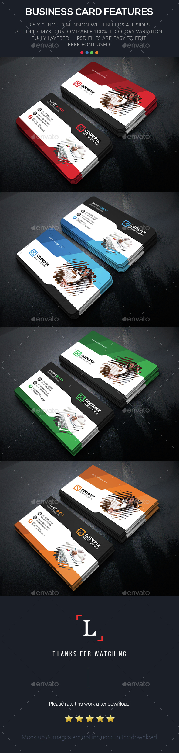 Shape Corporate Business Card - Business Cards Print Templates