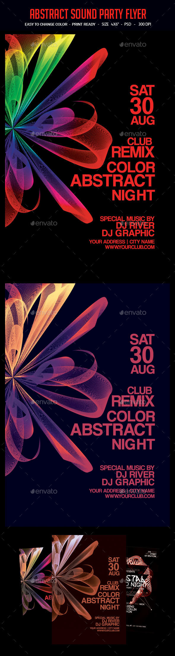 Abstract Sound Party Flyer - Clubs & Parties Events