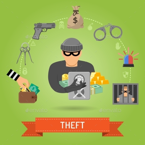 Theft Crime and Punishment Concept - Web Technology