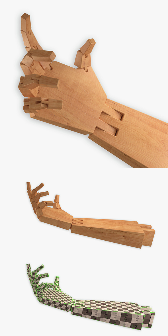 Wooden Hand - 3Docean 15261240