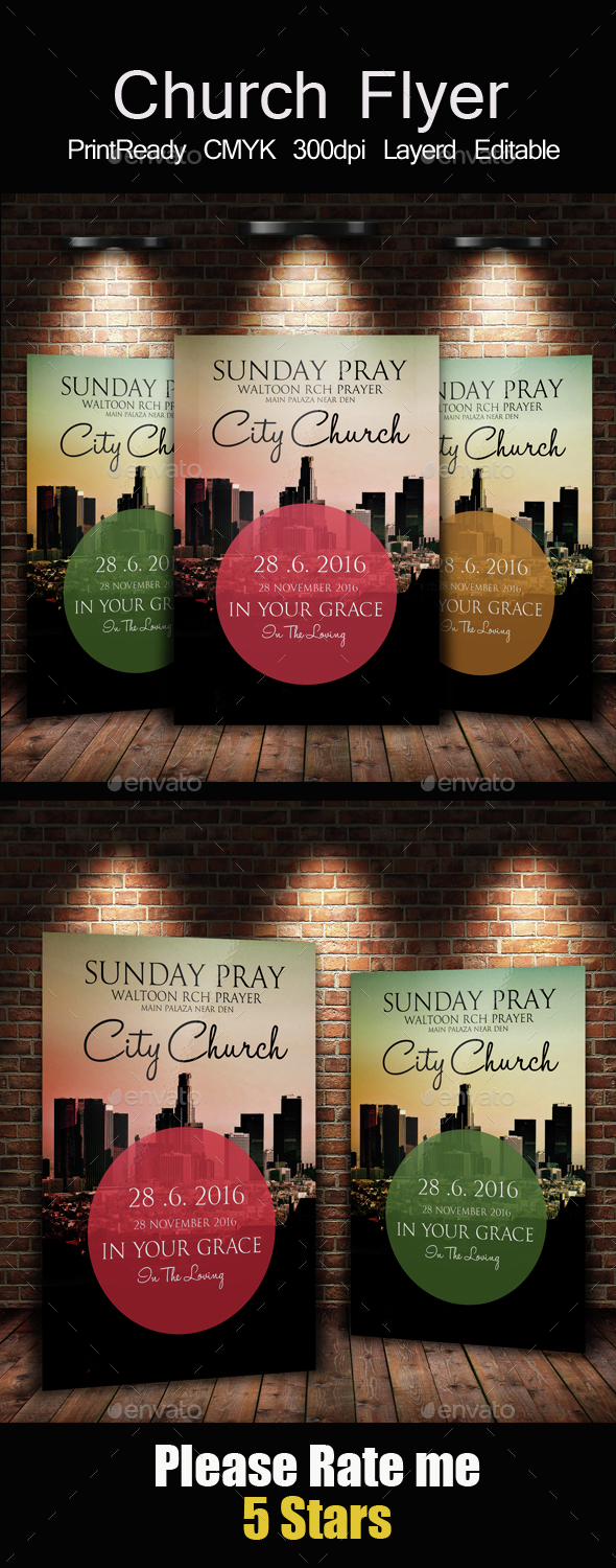 City Revival Church Flyer - Church Flyers