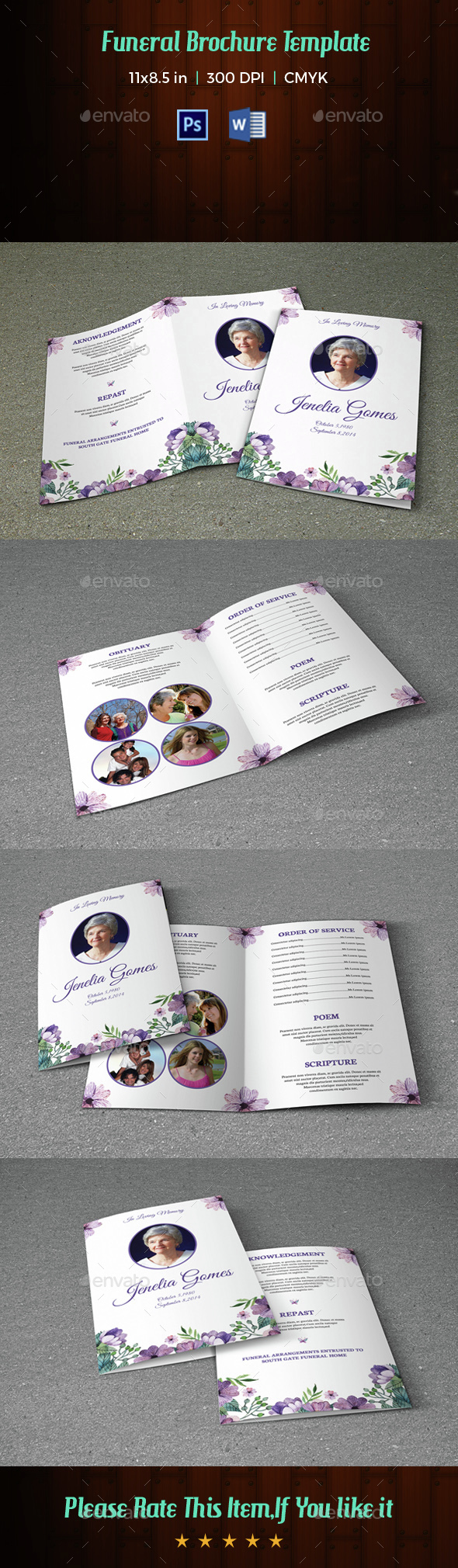 Funeral Program Template-V36 - Informational Brochures