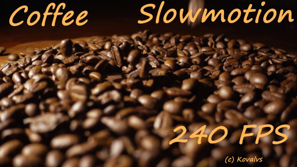 Pouring Coffee Beans Slow Motion