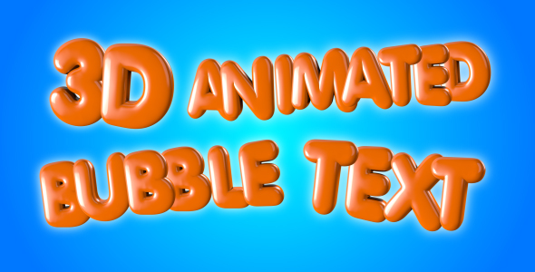 bubble letters font 3d commercial