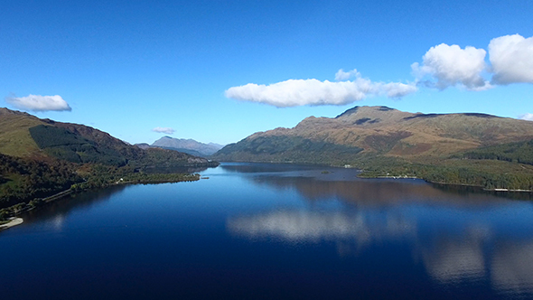 Flyover of a Lake