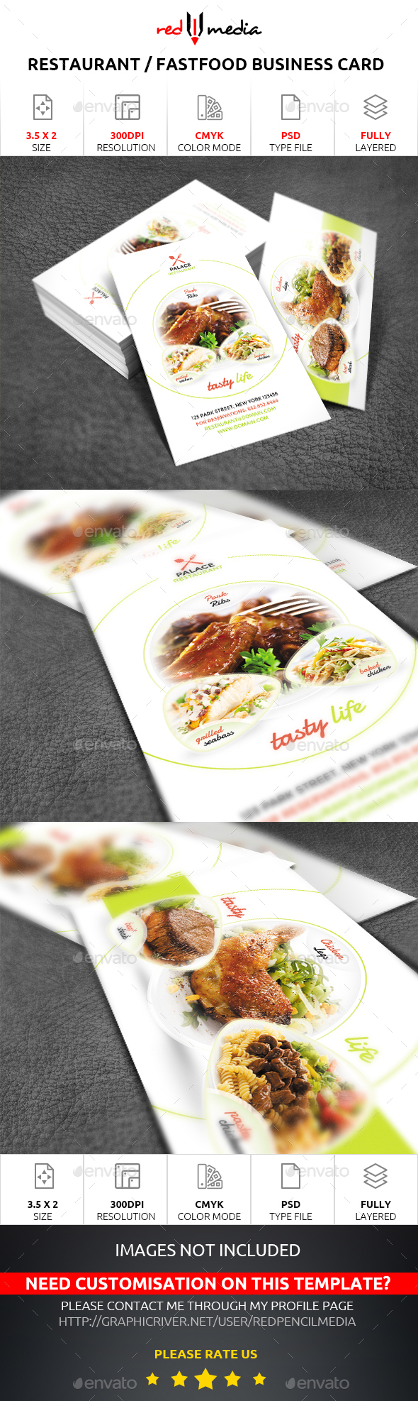 Restaurant Business Card - Business Cards Print Templates