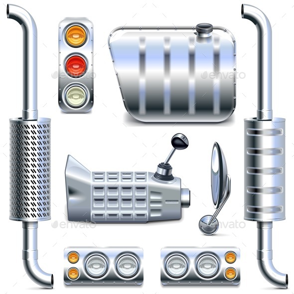 Vector Chromed Truck Parts Set 2 - Industries Business