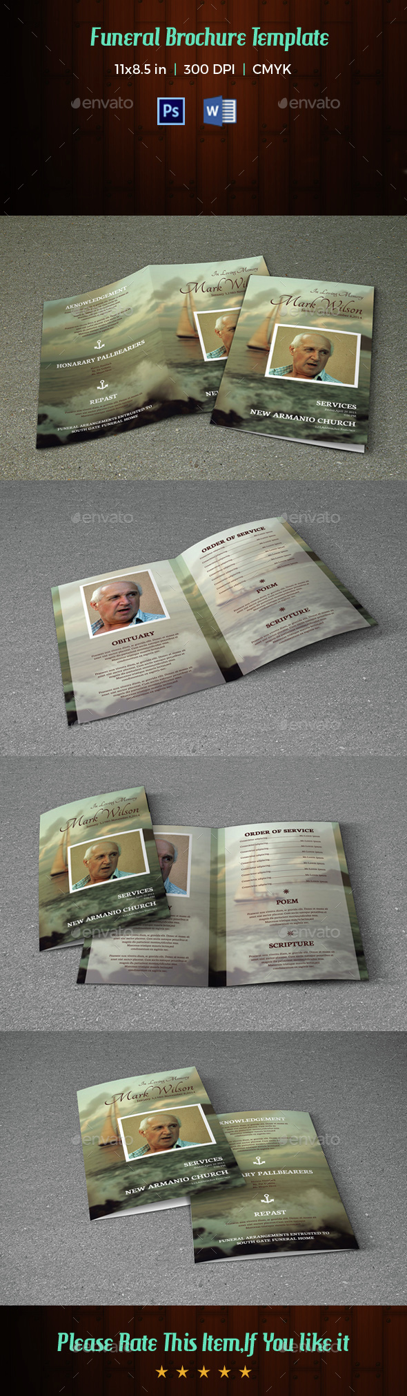 Funeral Program Template-V37 - Informational Brochures