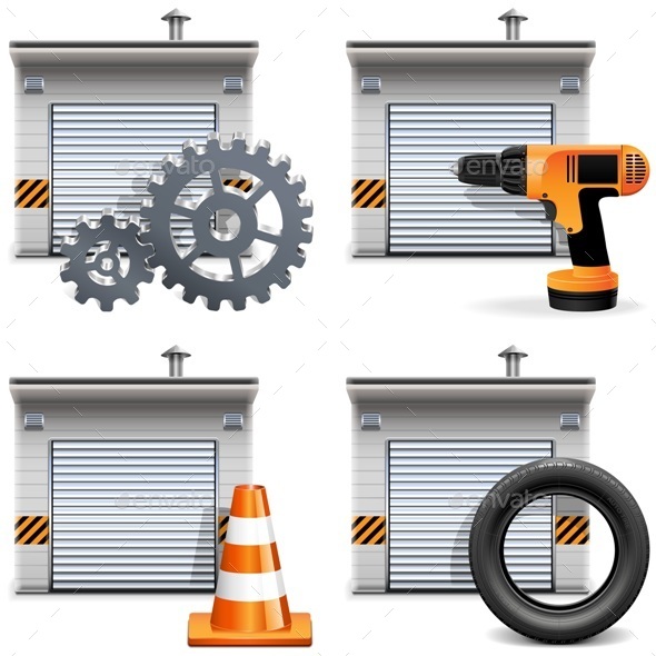Garage with Tools and Spares - Industries Business