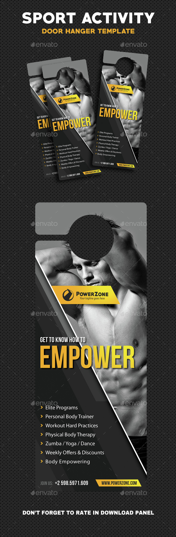Sport Activity Door Hanger 02 - Miscellaneous Print Templates