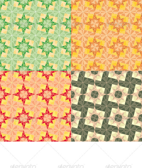 Vector Seamless Set Geometric Pattern