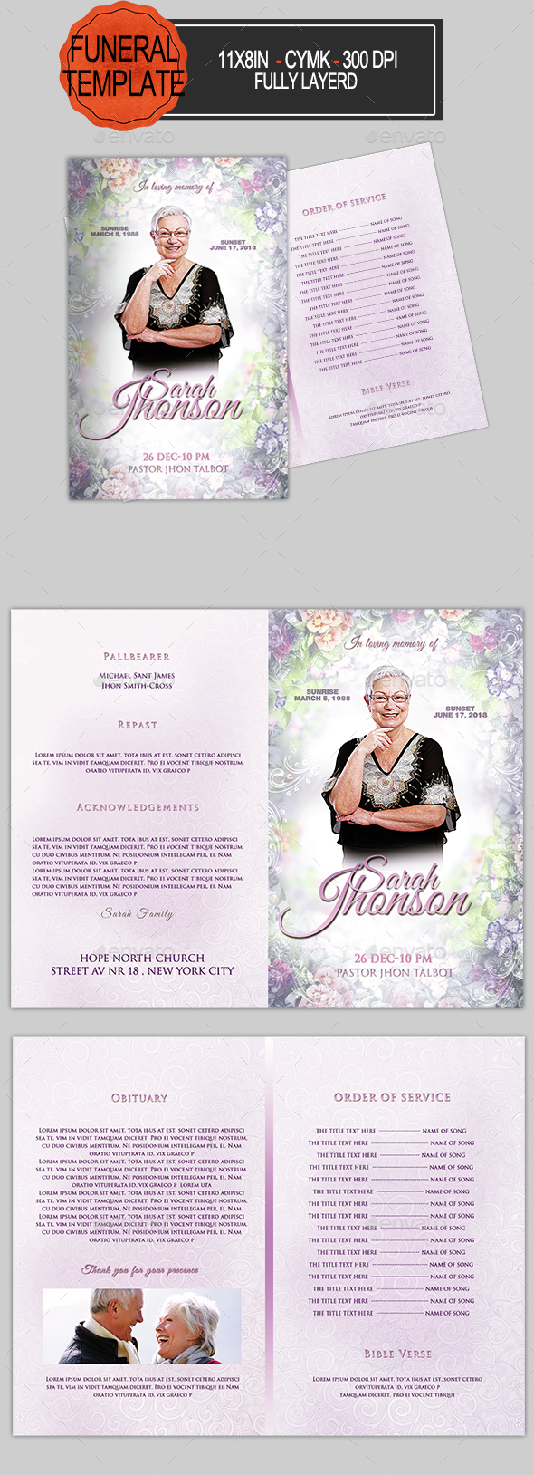 Funeral Program Template - Informational Brochures