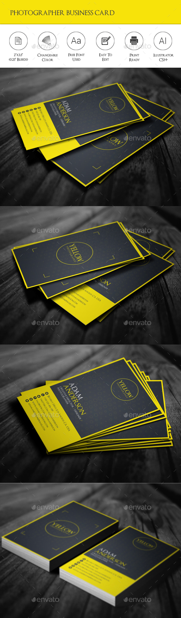 Photographer Business Card - Creative Business Cards