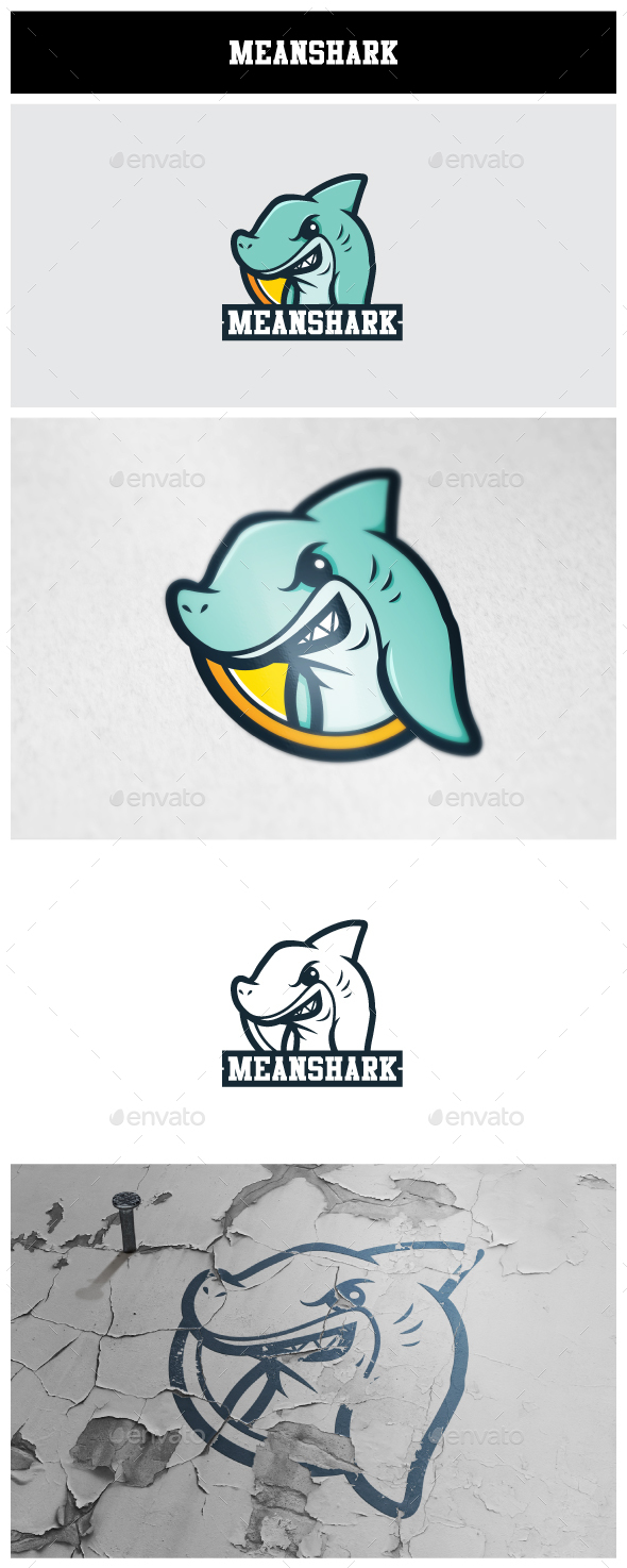 MeanShark Logo - Animals Logo Templates