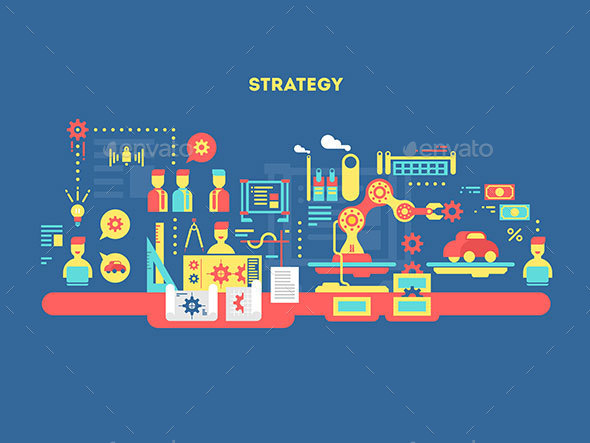 Strategy Design Flat Concept - Miscellaneous Vectors
