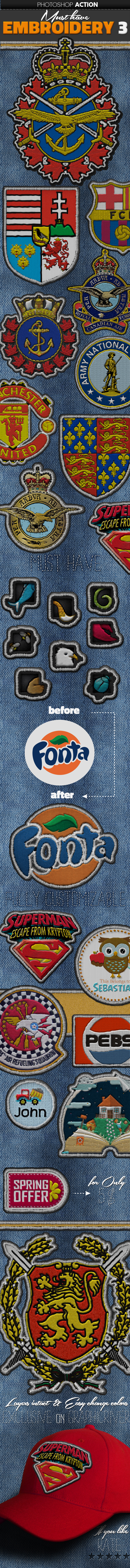 01 main preview embroidered logo photoshop action