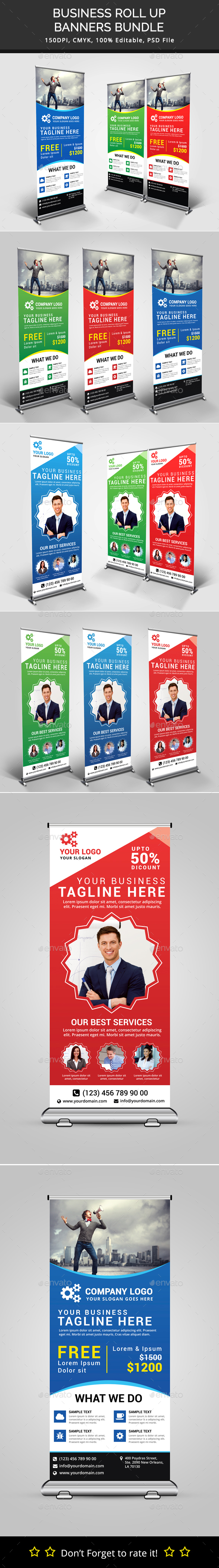 Bundle of 2 Business Rollup Banners - Signage Print Templates