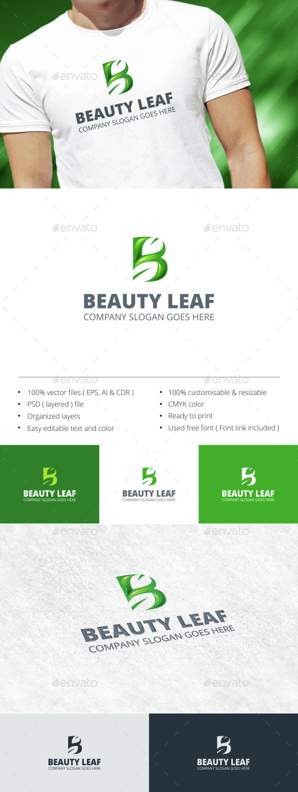 B Letter - Nature Logo Templates