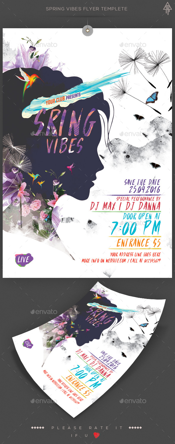 Spring Vibes Flyer Template - Clubs & Parties Events