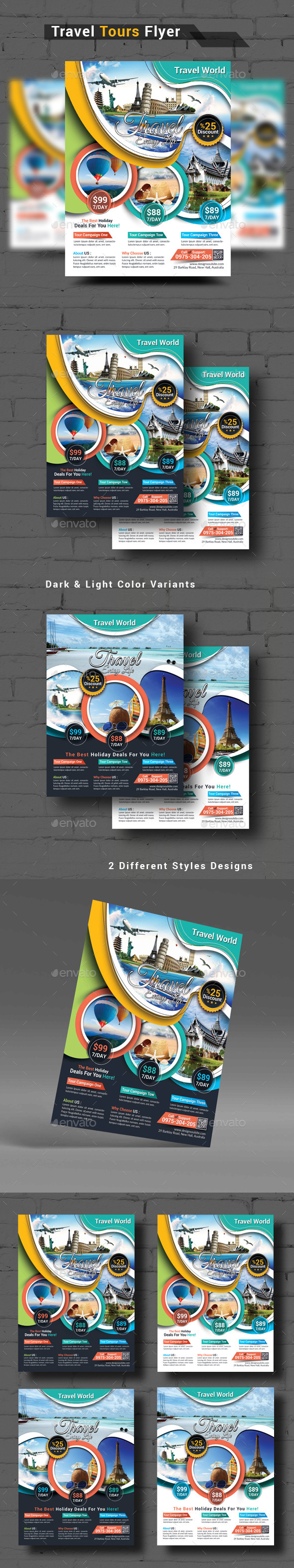 Travel Tours Flyer - Corporate Flyers