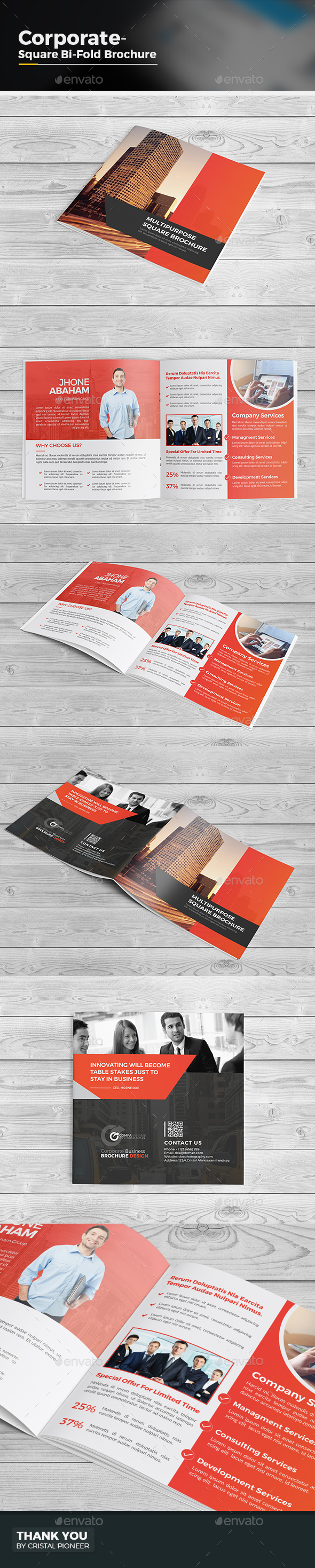 Square Bi Fold Brochure - Corporate Brochures