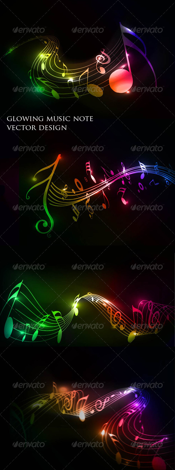 Colorful Music Note - Decorative Symbols Decorative