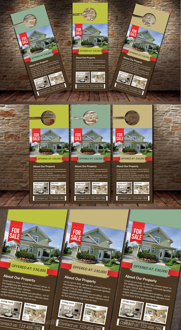 Real Estate Agency PSD Door Hanger - Miscellaneous Events