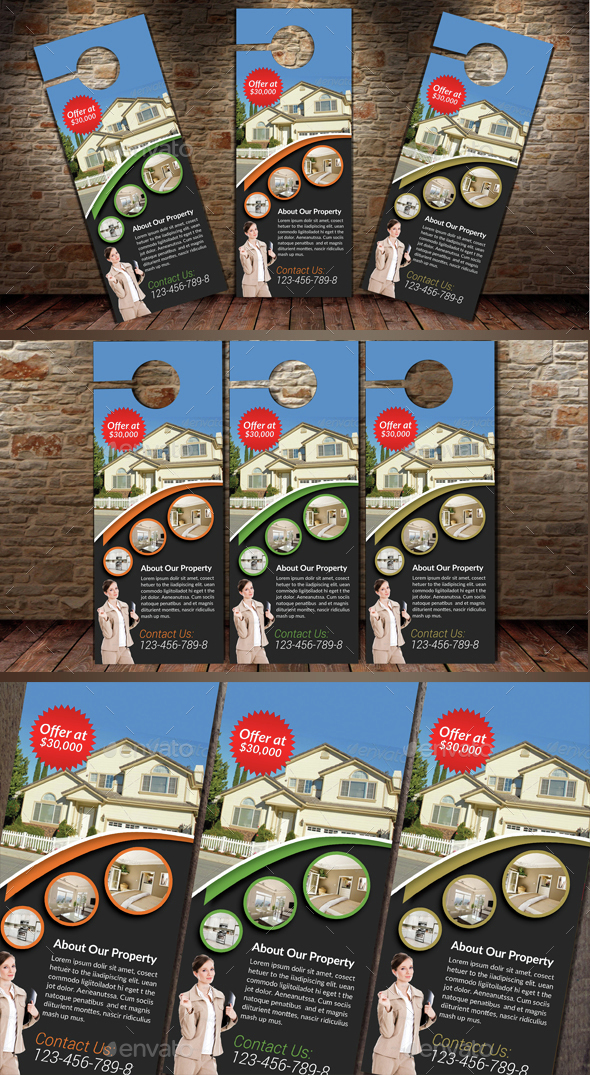 Real Estate Agency PSD Door Hanger - Miscellaneous Events