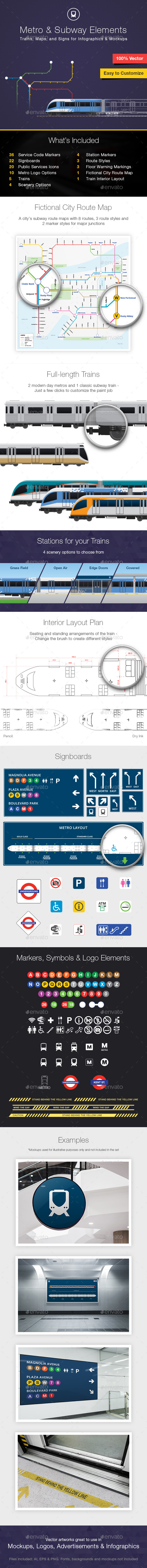 Metro and Subway Elements - Man-made Objects Objects