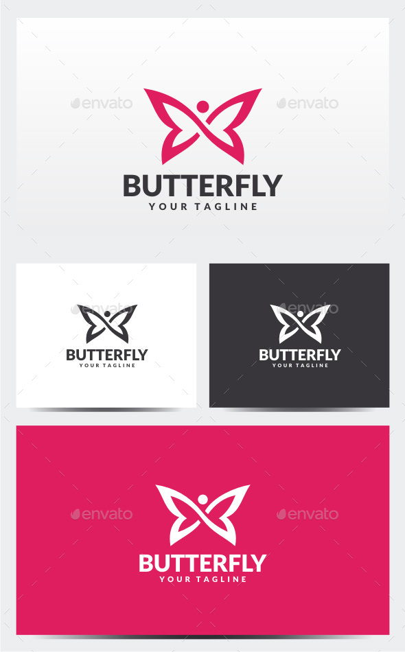 Infinity Butterfly Logo - Animals Logo Templates