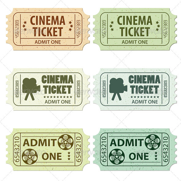 Set Cinema Ticket by -TAlex- | GraphicRiver