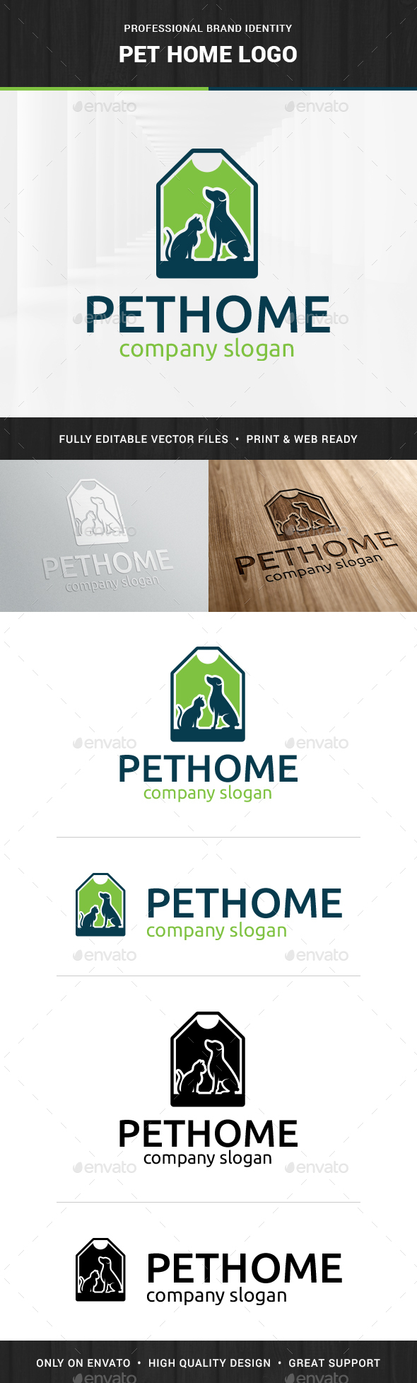 Pet Home Logo Template - Animals Logo Templates