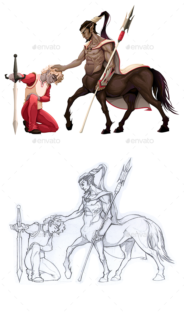Humility. The Prince with the Centaur - Monsters Characters