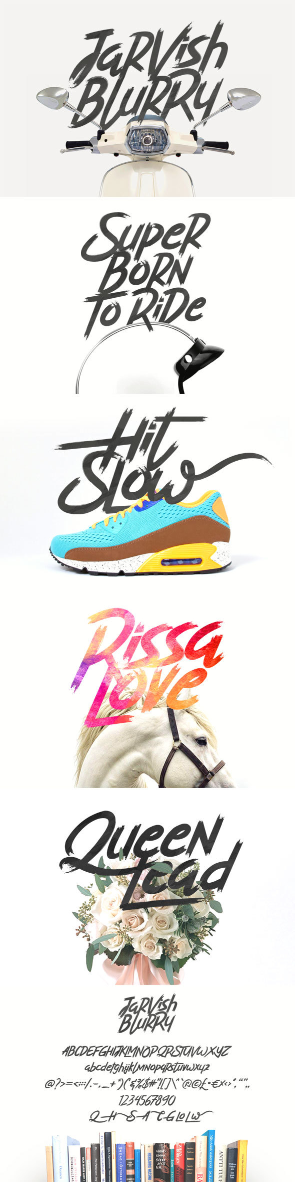 Jarvish Blurry Typeface - Famous Decorative