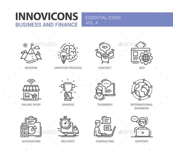 Office, Business Modern Thin Line Design Icons - Concepts Business