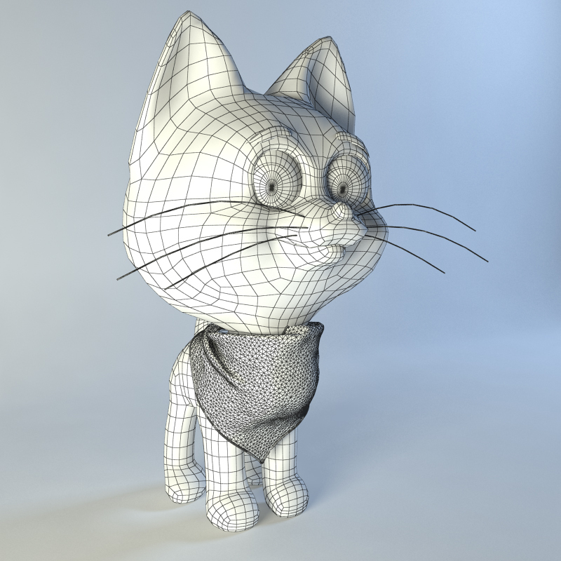 Kitten from cartoon 3D  model  by ARTBOX STUDIO 3DOcean