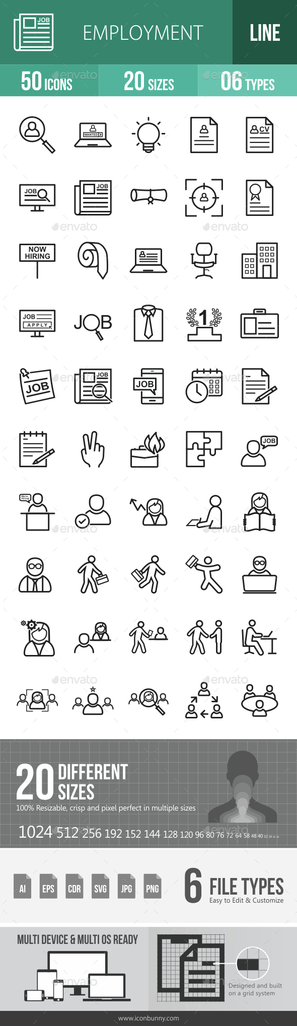 Employment Line Icons - Icons