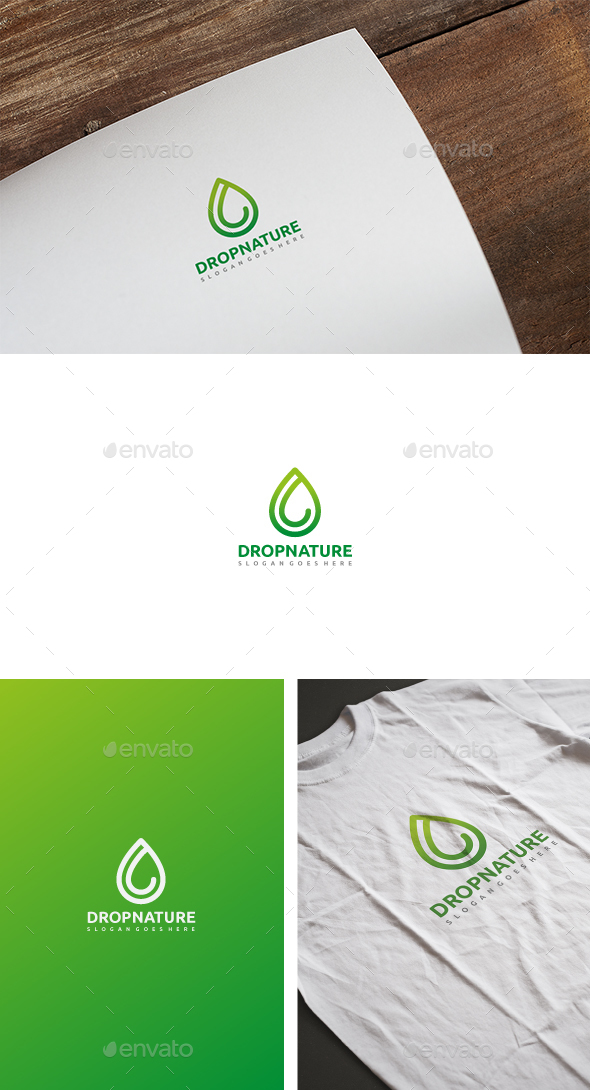 Drop Nature Logo - Nature Logo Templates