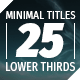 Minimal Titles and Lower Thirds - VideoHive Item for Sale